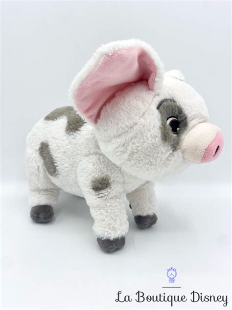 Peluche Pua Cochon Vaiana Disney Store Disney Parks Blanc Gris 22 Cm