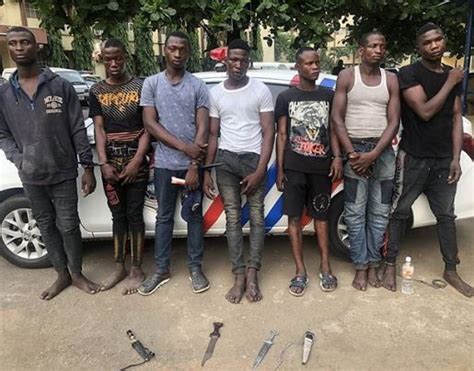 Lagos State Police Arrest Seven Man Robbery Gang On Valentines Day Photo