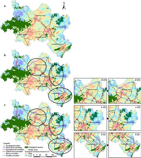 Distribution Map Of The Landscape Ecological Network A Primitive