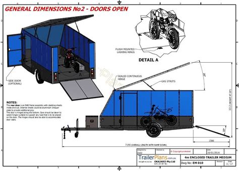 4m Enclosed Motorbike Trailer Plan | TRAILER PLANS