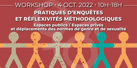 Workshop Pratiques Denquêtes Sur Le Déplacement Des Normes De Genre Et