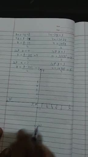 33 A Solve The Given Pair Of Linear Equations Graphically 3x 2y 8 2x−3y