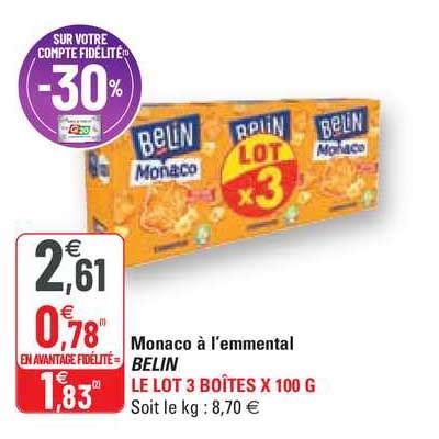 Promo Monaco L Emmental Belin Chez G Icatalogue Fr