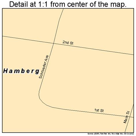 Hamberg North Dakota Street Map 3834460
