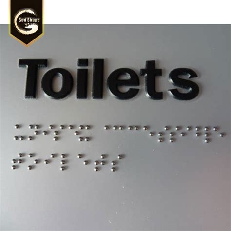 Factory Ada Braille And Tactile Toilet Sign Door Name Plaque For