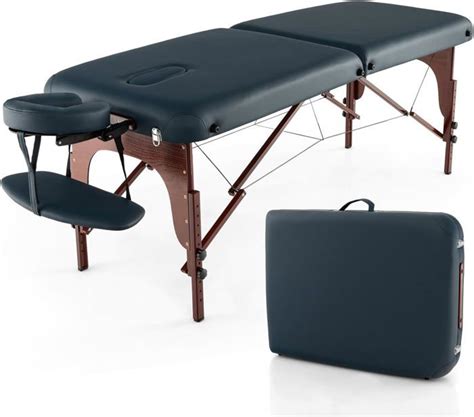 Relax4life Table De Massage Mobile 2 Zones Hauteur Réglable 9 Niveaux