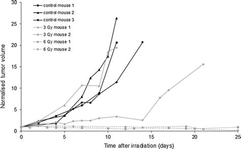 Growth Delay Of Individual Fadu Tumors Without Irradiation Black