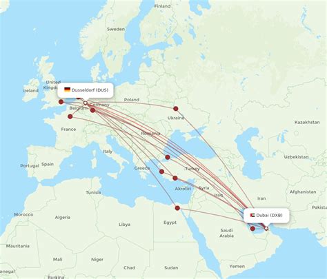 Flights From Dusseldorf To Dubai DUS To DXB Flight Routes