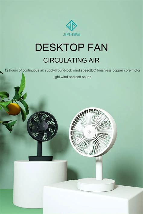 Xiaomi Jipin Desktop Rechargeable Fan Mah Gadget Studio Bd