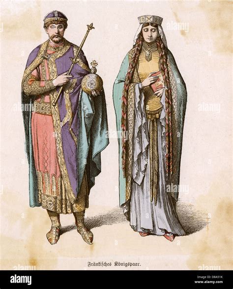 Frankish Court Dress - 11th century Stock Photo - Alamy