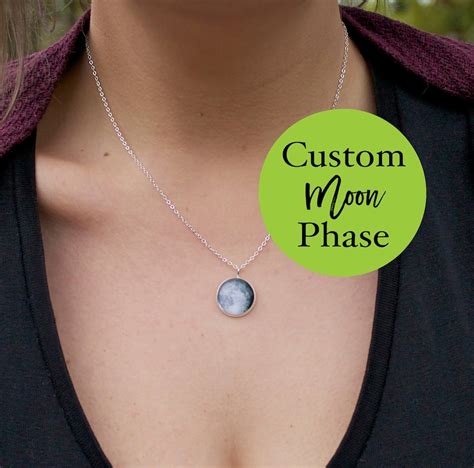 Custom Moon Phase Necklace Custom Birth Moon Personalised Etsy