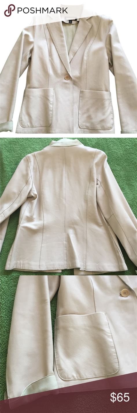 Womens One Button Siena Studio Leather Blazer Leather Blazer Women