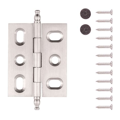 Belwith 275 Degree Mortisebutt Surface Satin Nickel Cabinet Hinge 2 Pieces In The Cabinet