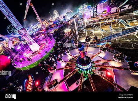 The Opening Night Of The Hull Fair In Hull Yorkshire One Of The