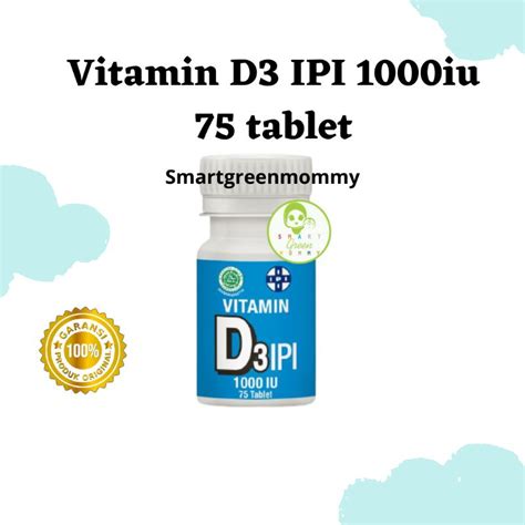 Jual Vitamin Ipi D3 1000 Iu 75 Tablet Vitamin D3 IPI Shopee Indonesia