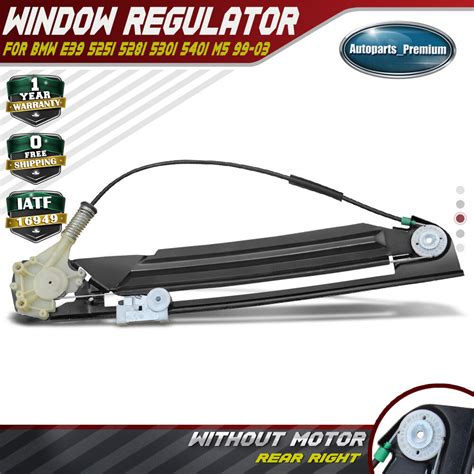 Power Window Regulator For Bmw E39 525i 528i 530i 540i M5 99 03 Rear Passenger Ebay