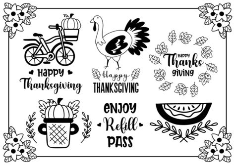 Thanksgiving clipart black and white Stock Photos, Royalty Free ...