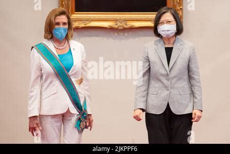 Taipei Taipei Taiwan 2nd Aug 2022 U S House Speaker NANCY PELOSI