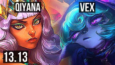 QIYANA Vs VEX MID 75 Winrate 6 0 3 Dominating EUW Master 13