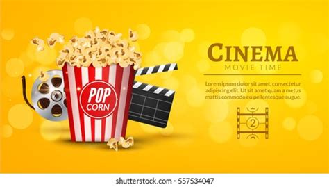 Movie Film Banner Design Template Cinema Stock Vector (Royalty Free ...