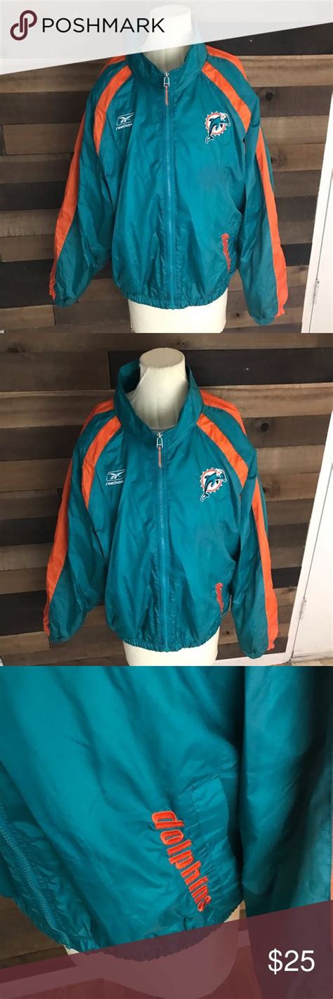 Vintage Miami Dolphins Reebok Windbreaker Jacket