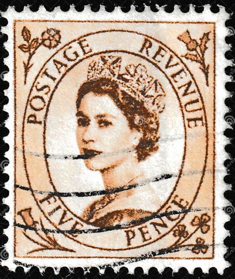 British Postage Stamp From The Queen Elizabeth Ii Editorial Photography