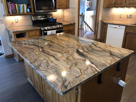 Fusion Quartzite Island Fabricated And Installed By Affordable Granite