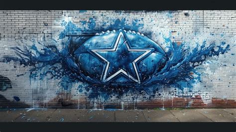 Dallas Cowboys Graffiti Mural | Premium AI-generated image