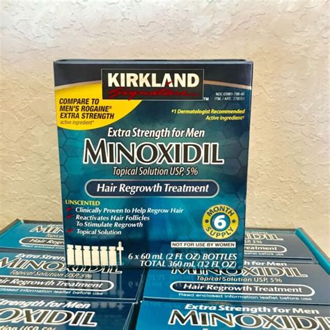 Kirkland Minoxidil 5 Hair Regrowth Solution Extra Strength Men 6 Month