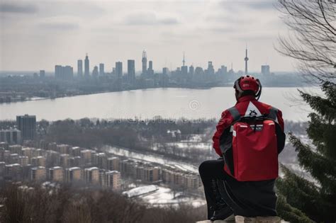 Person Eagerly Waiting For Their Food Delivery With View Of The