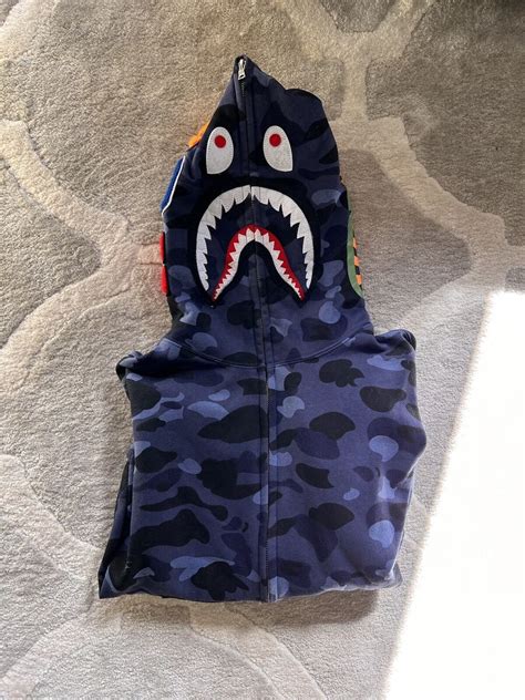 Blue Bape Camo Hoodie