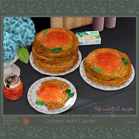 Crêpes Au Caviar - Téléchargement CC Sims Par Somik_Severinka - Amaz'Sims