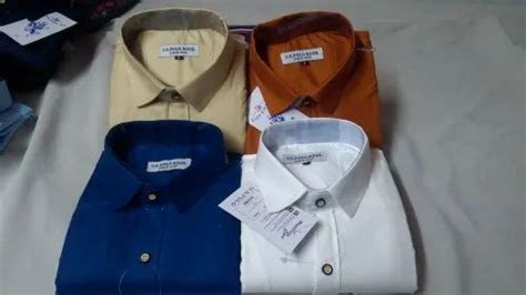 Fabric Twill Cotton Collar Neck Gents Shirt Size M L Xl Xxl At Rs