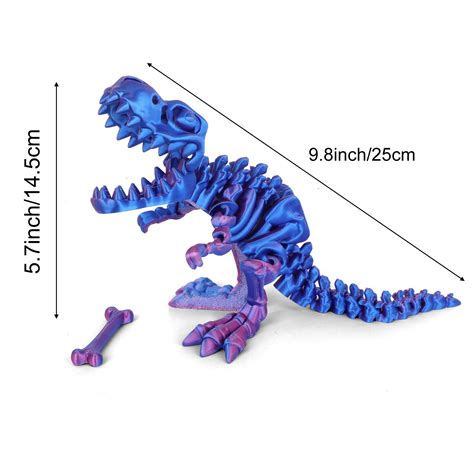 Gelren Hot Style3d Printed Dinosaur Toys Flexible Articulated Dinosuar Home Desk Decor Surprise