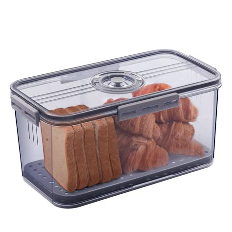 Bread Box Airtight Bread Boxes For Kitchen Counter Time Recording