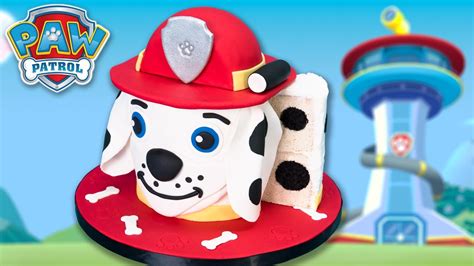 Marshall Paw Patrol Cake (Dalmatian Dog Cake) from the Popular Paw Patrol Toys - YouTube