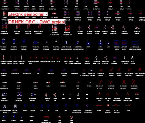 Elektrik Sembolleri Dwg Projesi Autocad Projeler