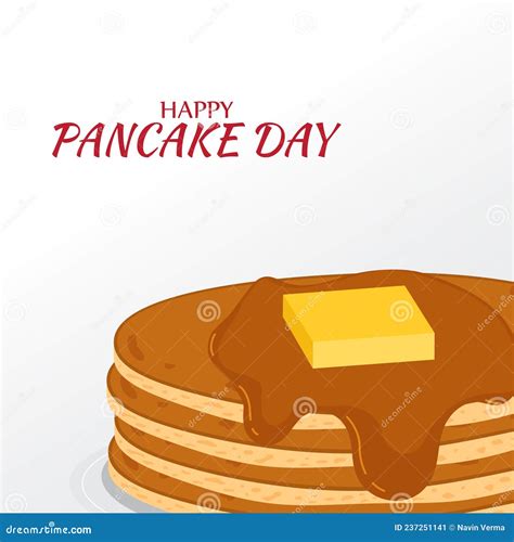 Happy Shrove Tuesday Pancake Day Vector Illustration Stock Vector