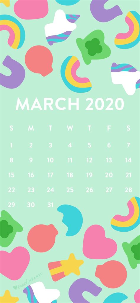 March 2020 Calendar Iphone Wallpapers Wallpaper Cave