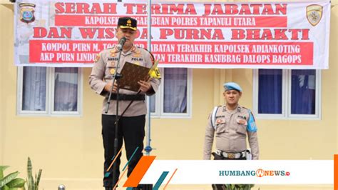 Kapolres Taput Lantik Kapolsek Pangaribuan Dan Lepas Pejabat Purna