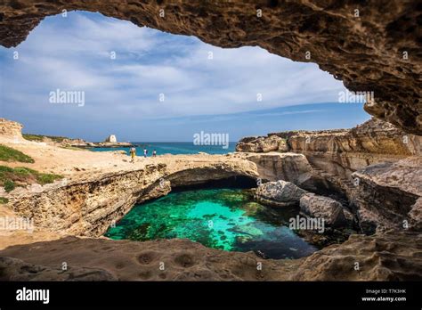 Italy Apulia Salento Region Roca Vecchia Cave Of Poetry Grotta