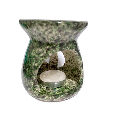 Aromatizador Cer Mica Vela Verde Porta Velas Rechaud Vela