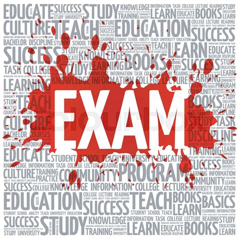 Exam Word Cloud Education Concept Stock Vector Colourbox