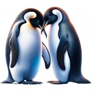 Penguin Couple Clipart Adorable Penguin Couple Clipart Bundle 10 High ...