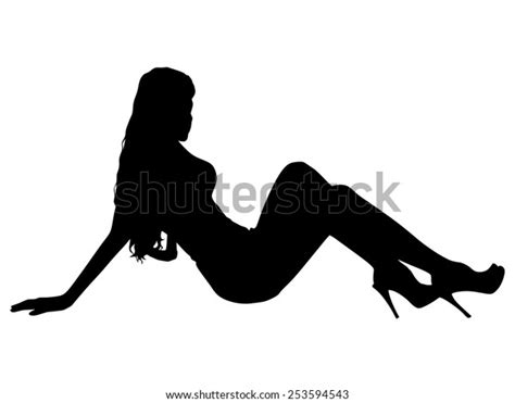 Sexy Girl Lying Down On Floor Stock Vector Royalty Free 253594543