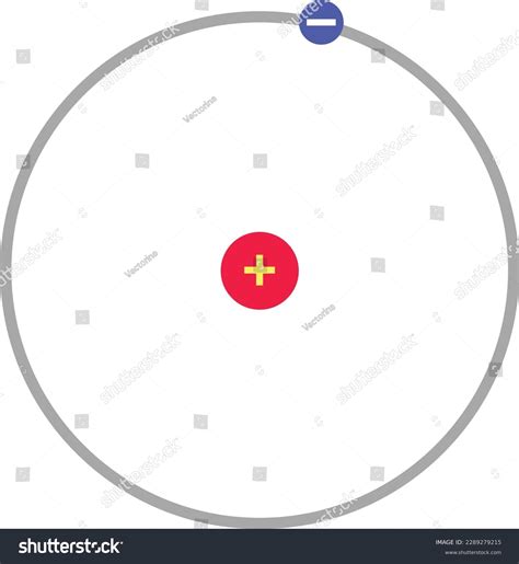 Model Hydrogen Atom Schematic Representation Scientific Stock Vector ...