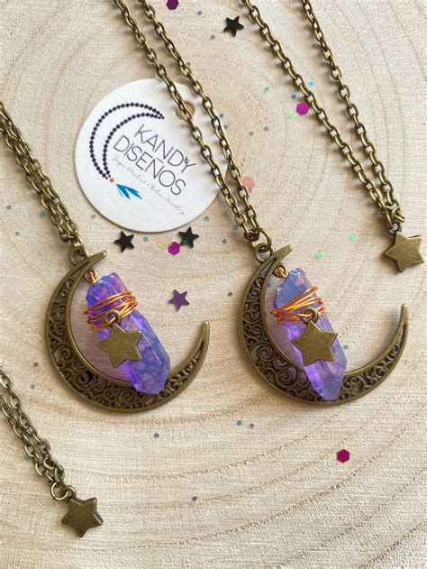 Crescent Moon Stars Necklace Layered Necklaces Set Bohemian Etsy