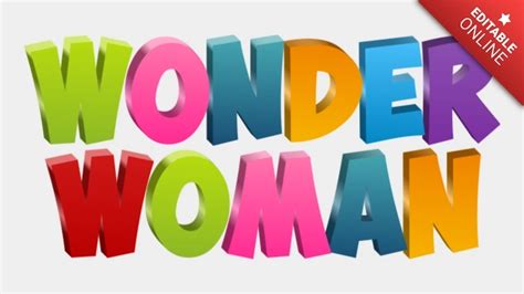 Wonder Woman Text Effect Generator