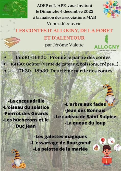 Contes de Noël et goûters Commune d Allogny 18110