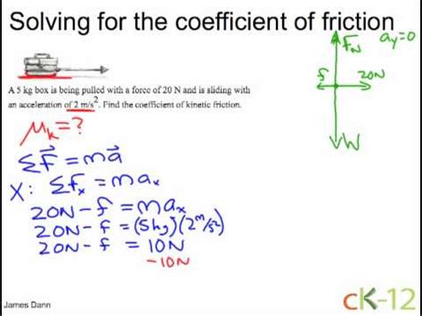 How To Calculate The Coefficient Of Friction